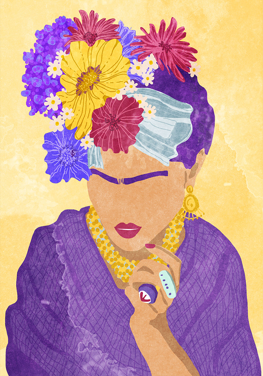 Frida und Blumen