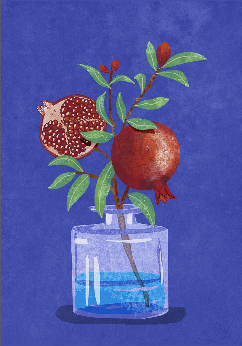 Granatapfel in Vase