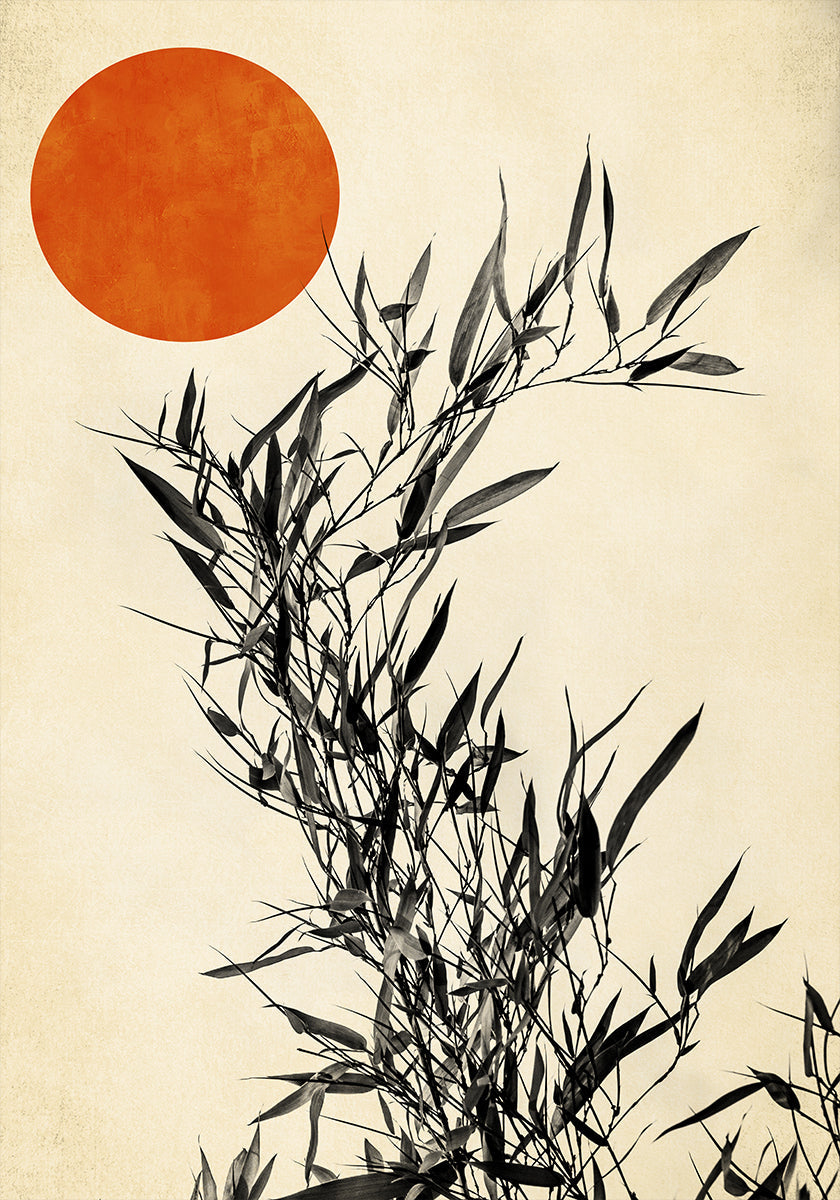 Japanisches Birkenplakat