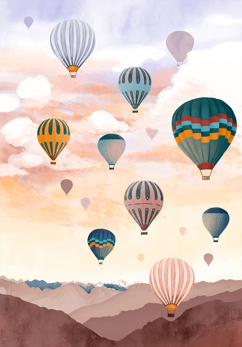 Luftballon-Himmel-Poster