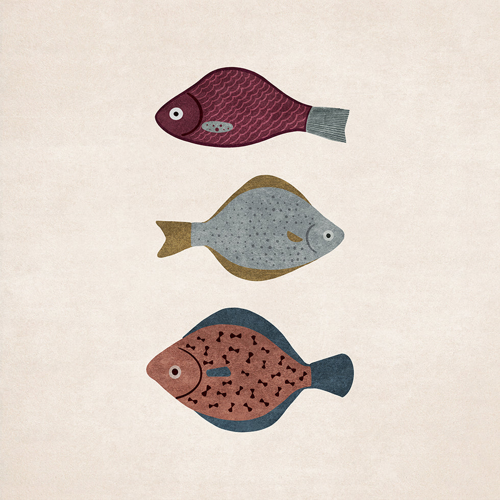 Trio von Fischformen Poster