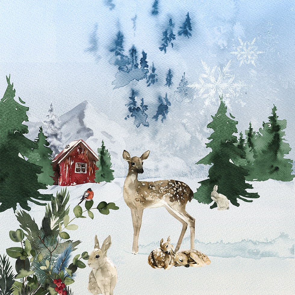 Wald-Wintermärchen-Poster