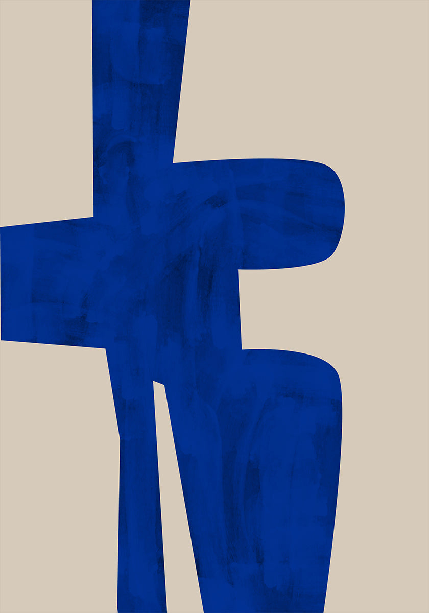 Blaues Harmonie-Form-Poster