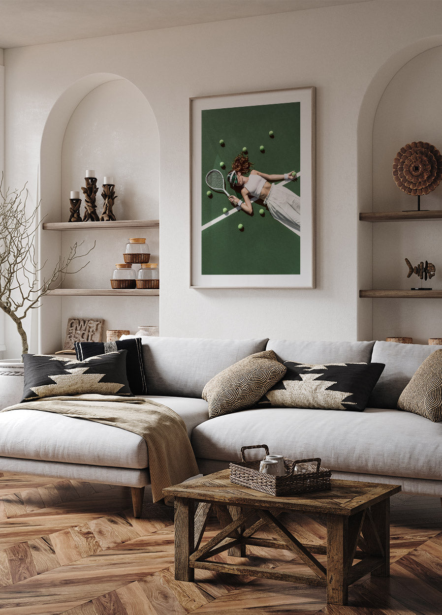 Auf dem Tennisplatz Poster - Posterbox.no