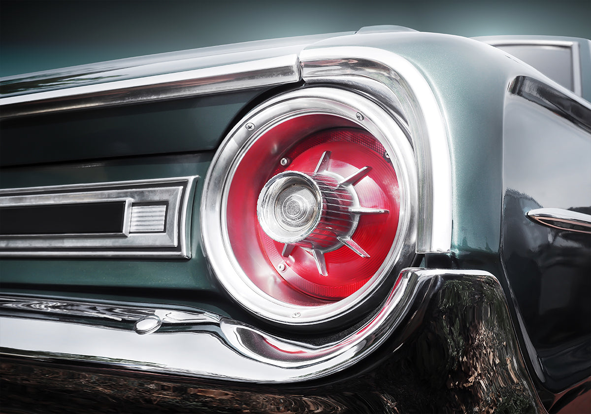 Amerikanischer Oldtimer Galaxie 500 1964 Heckposter