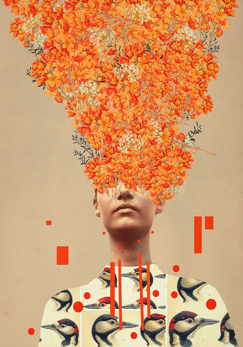 Vogelflug im Herbstplakat