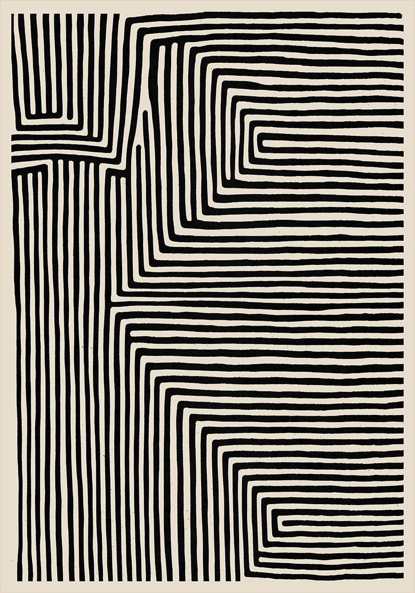 Lineares Labyrinth-Poster