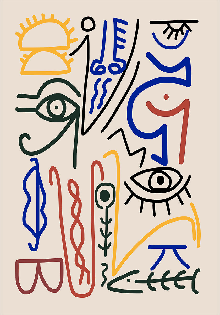 Poster mit mystischen Symbolen