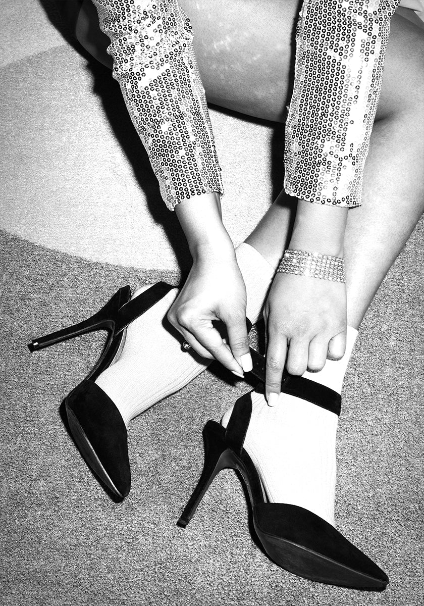 Disco-Füße Schwarzweiß