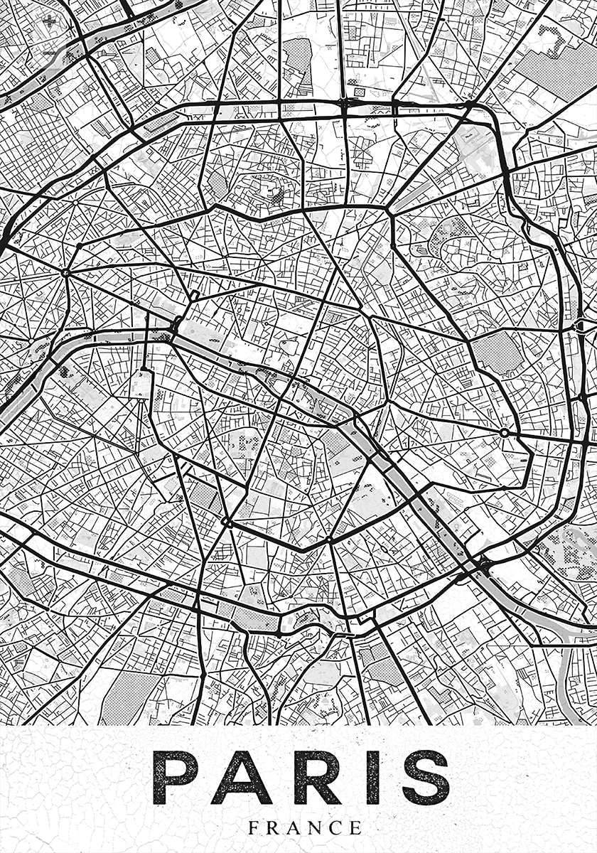 Weißes Pariser Poster