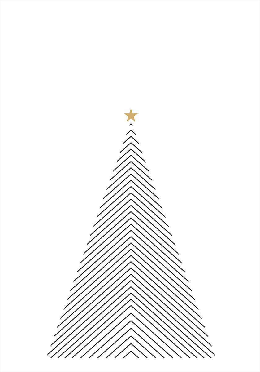 Minimales Weihnachtsbaum-Poster