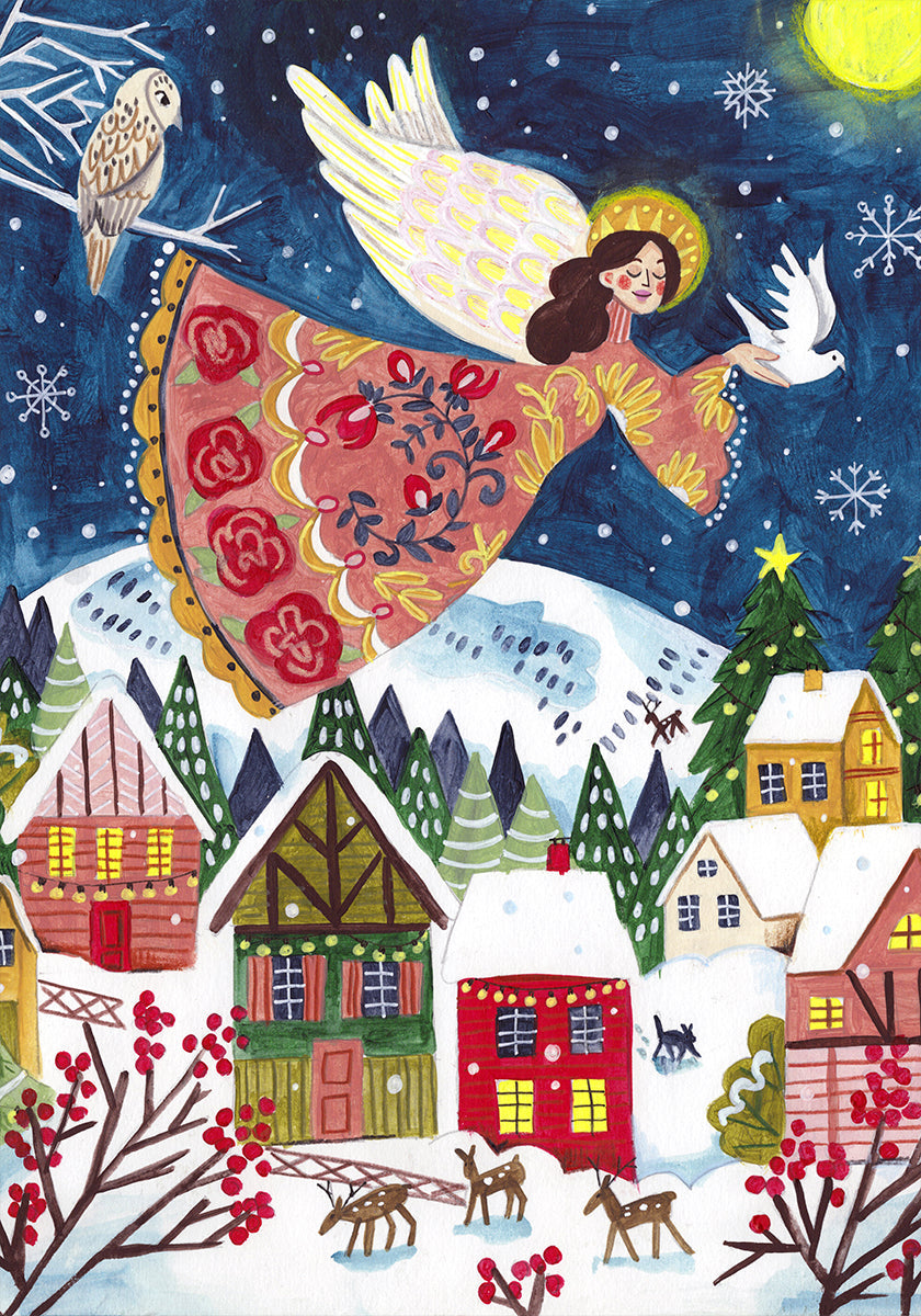 Engel-des-Friedens-Porträt-Poster