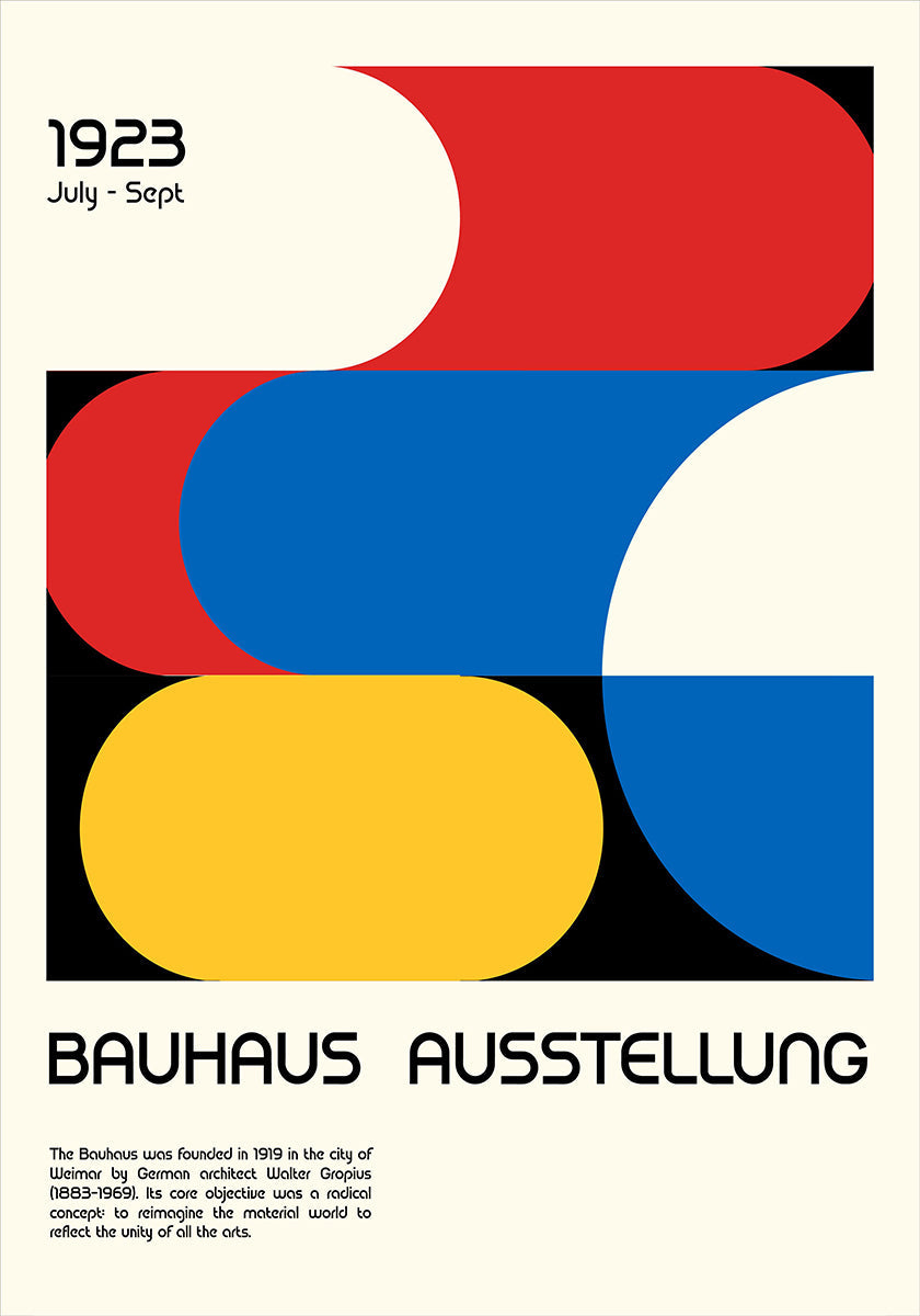Plakat zur Bauhaus-Ausstellung 1923