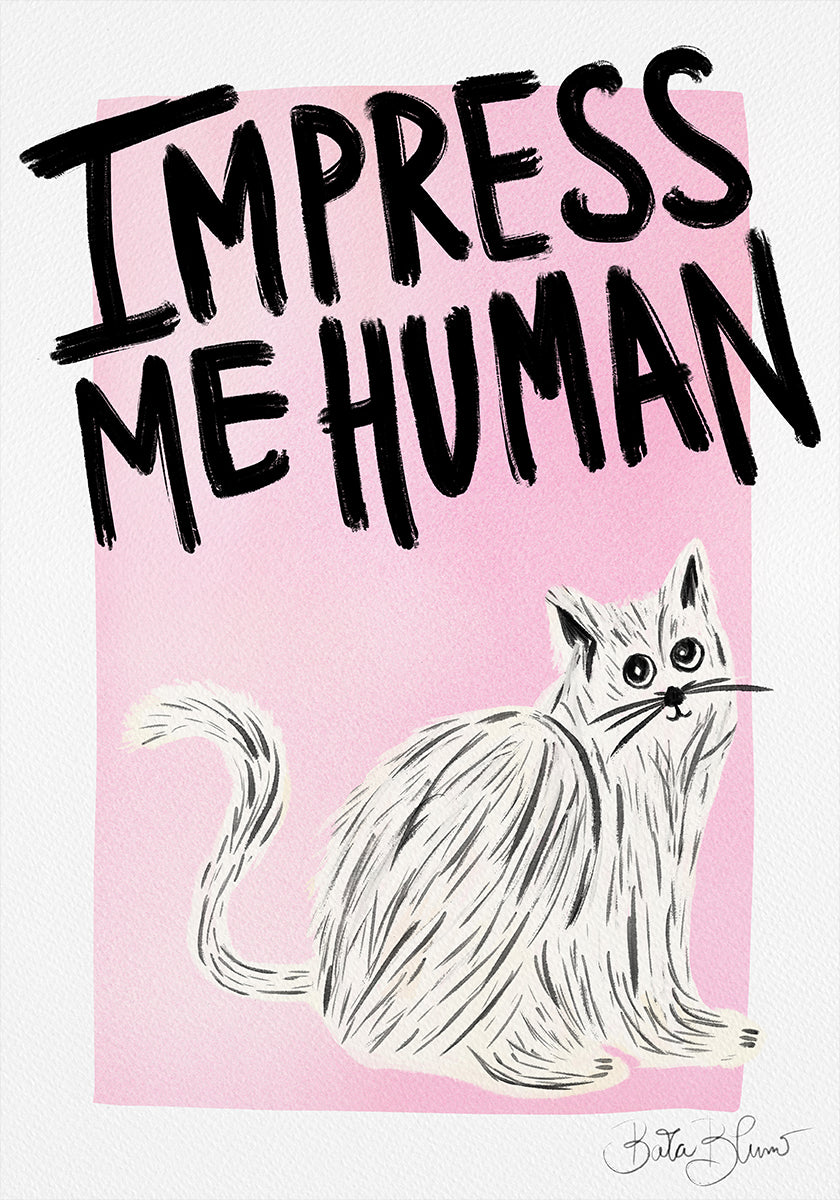 Katzenbesitzer – Impress Me Human Poster