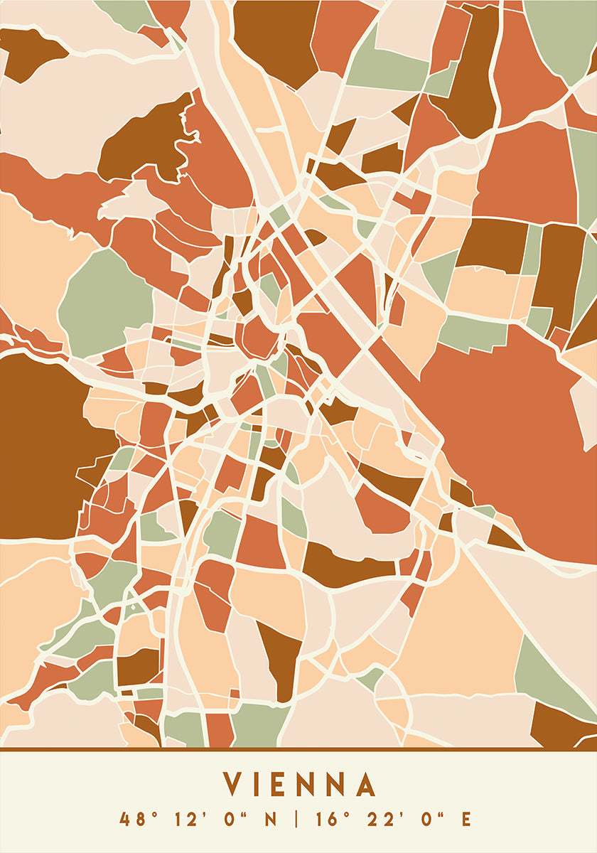 Black Maps Erdtöne 92 Poster