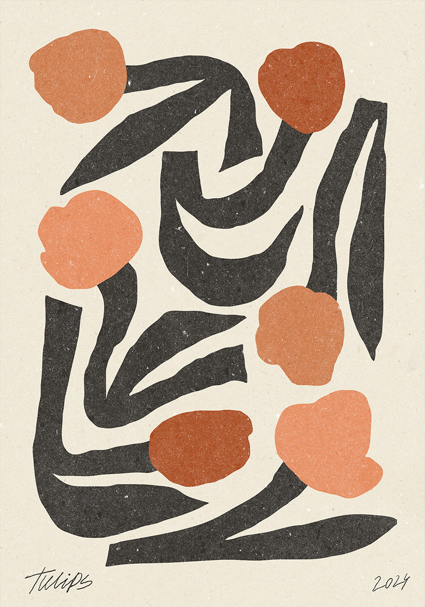 Modernes Blumen-03-Poster