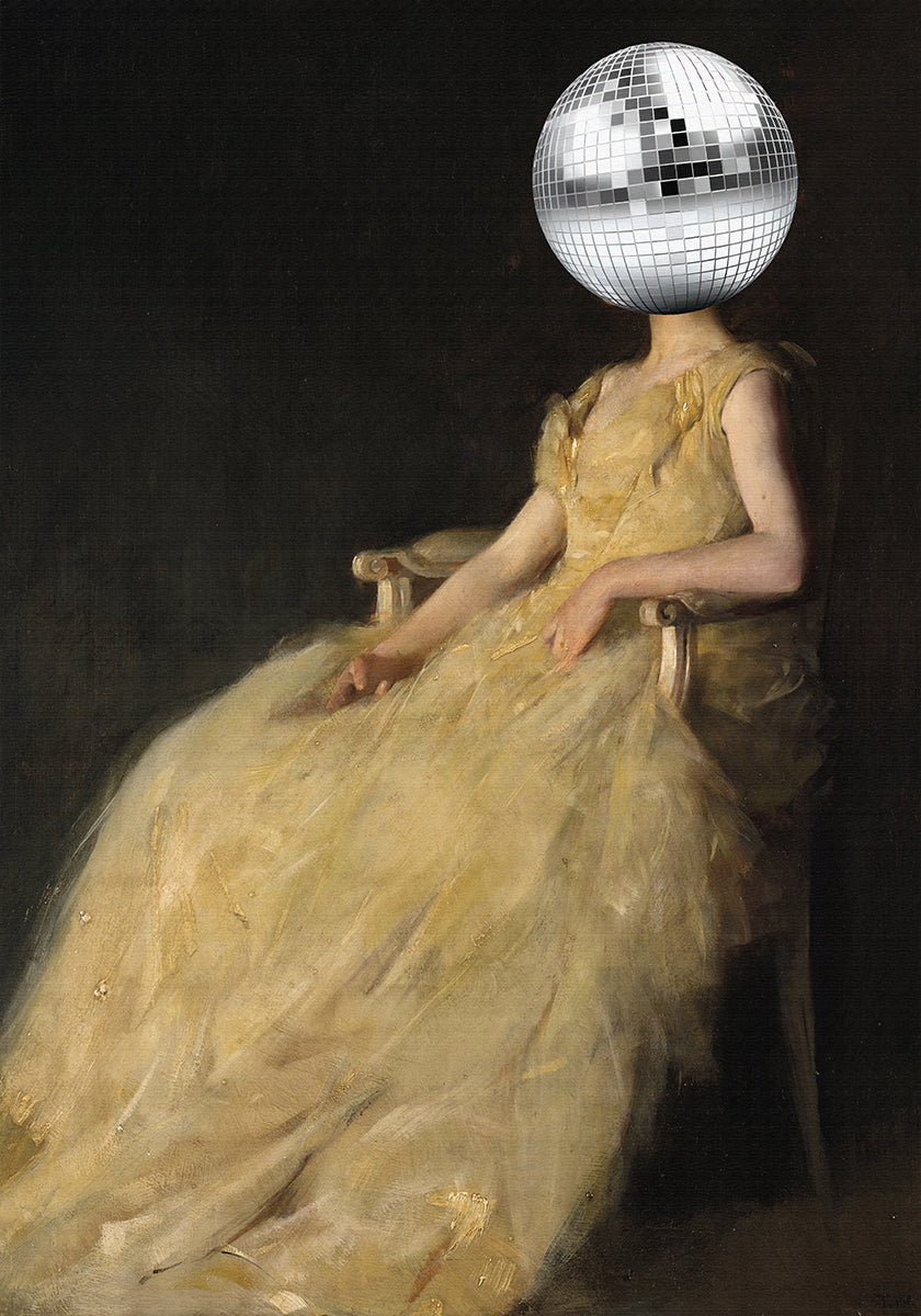 Disco-Kopf-Vintage-Collage