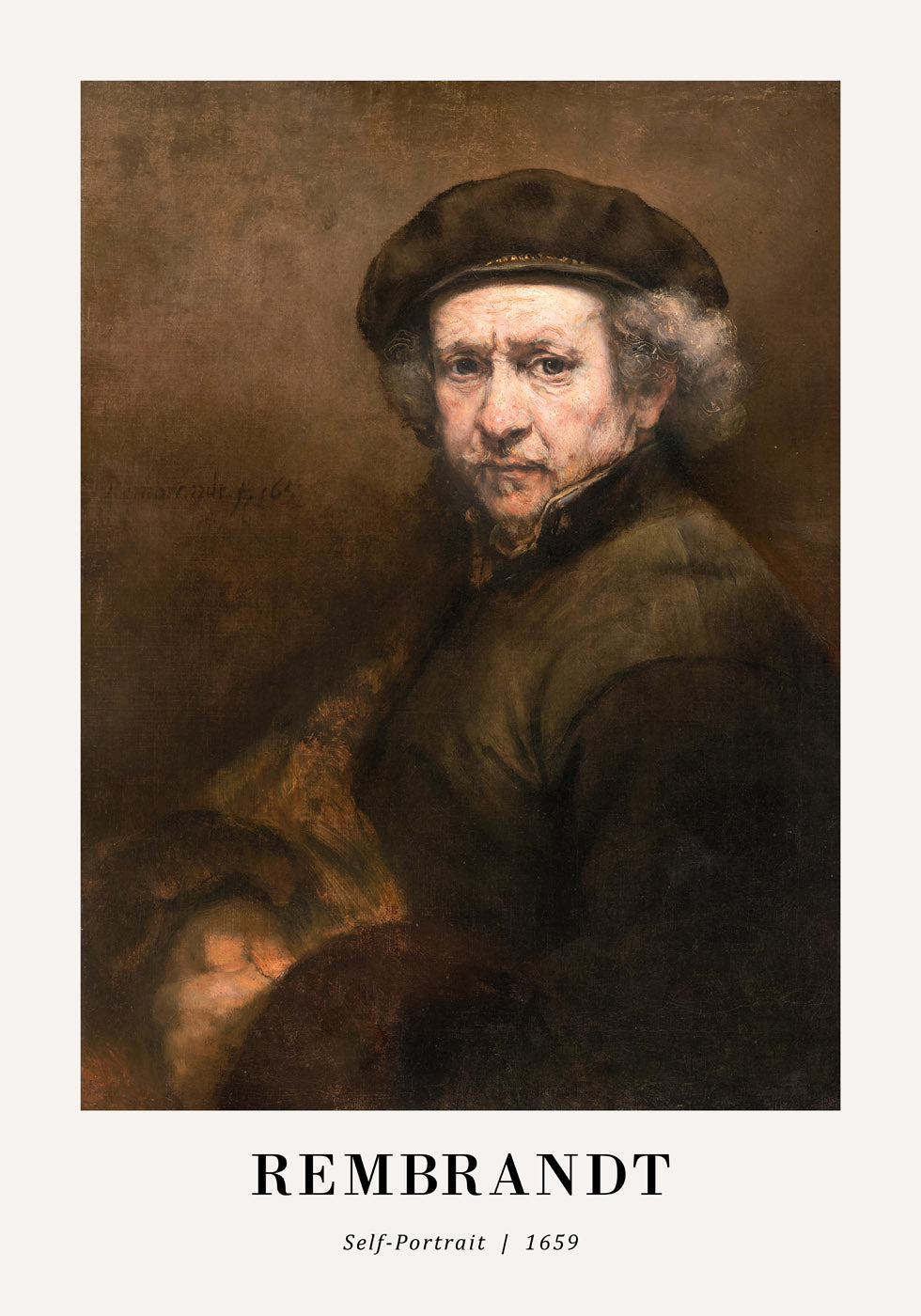 Selbstporträt 1659 von Rembrandt Poster - Posterbox.no