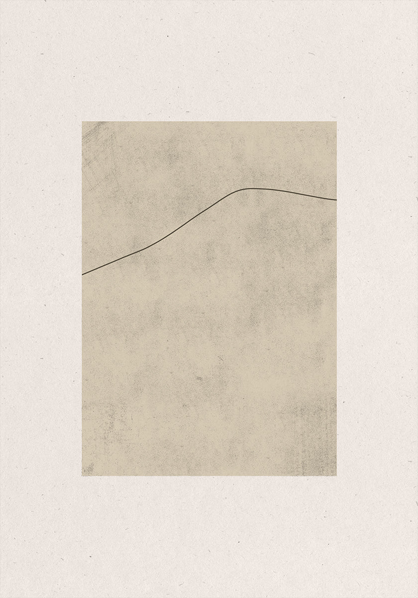 Linie auf geflüstertem beigem Poster