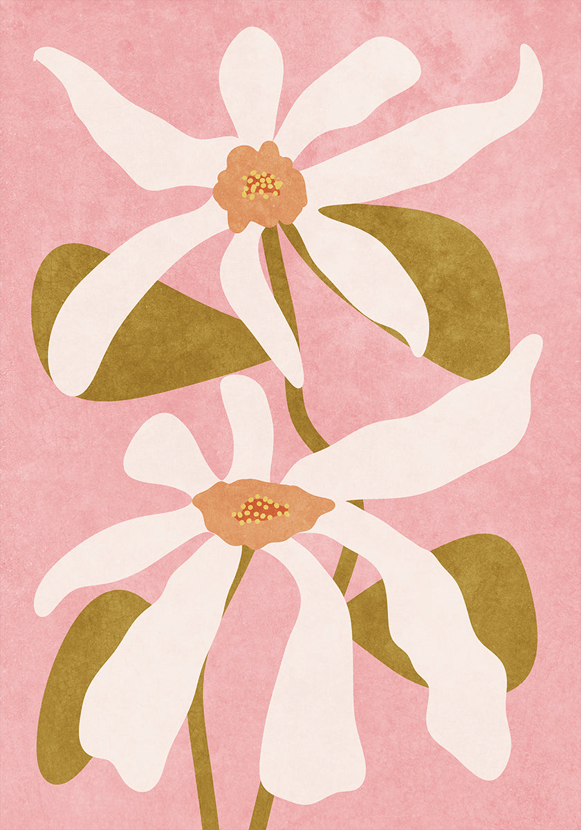 Abstrakte Blumen im Poster