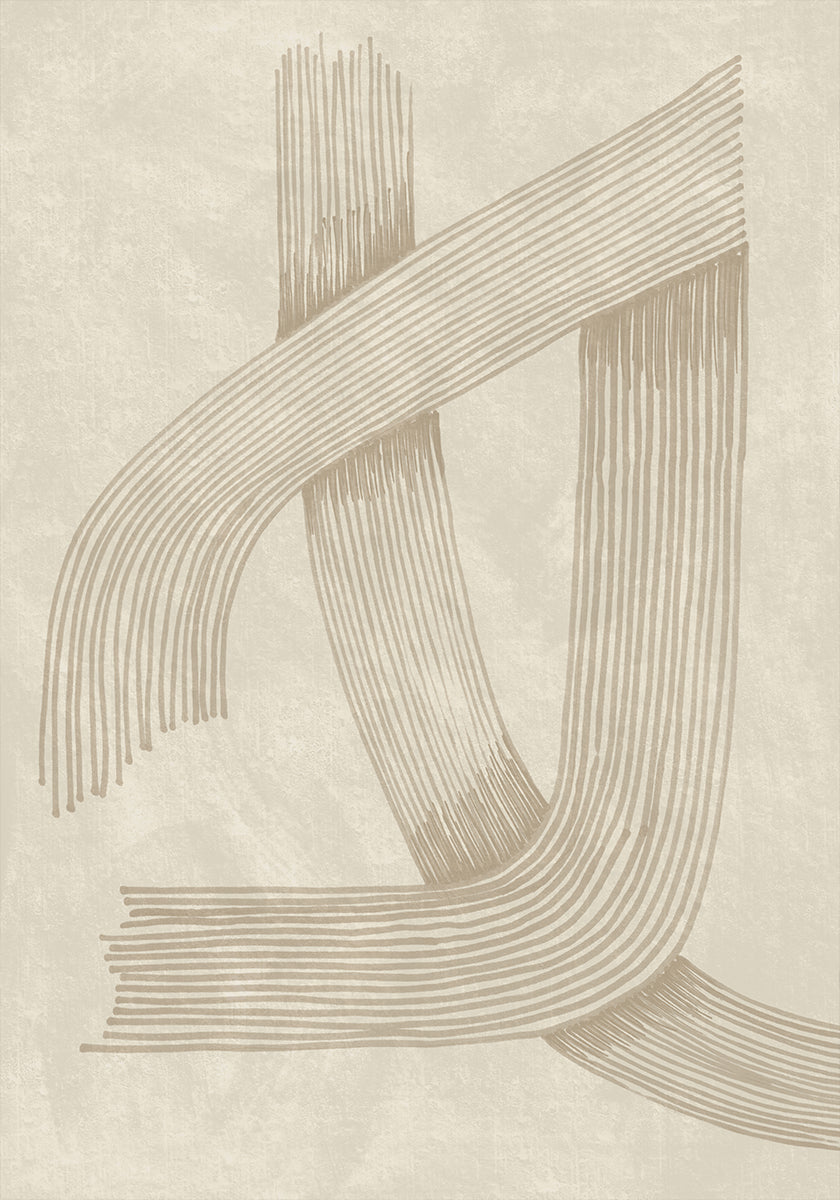 Abstraktes, anspruchsvolles Poster der Linie 01