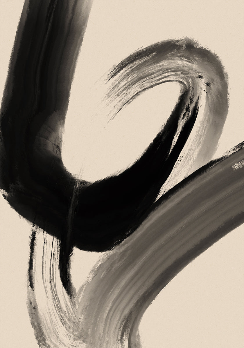 Pinselstrich-Wirbel-Poster