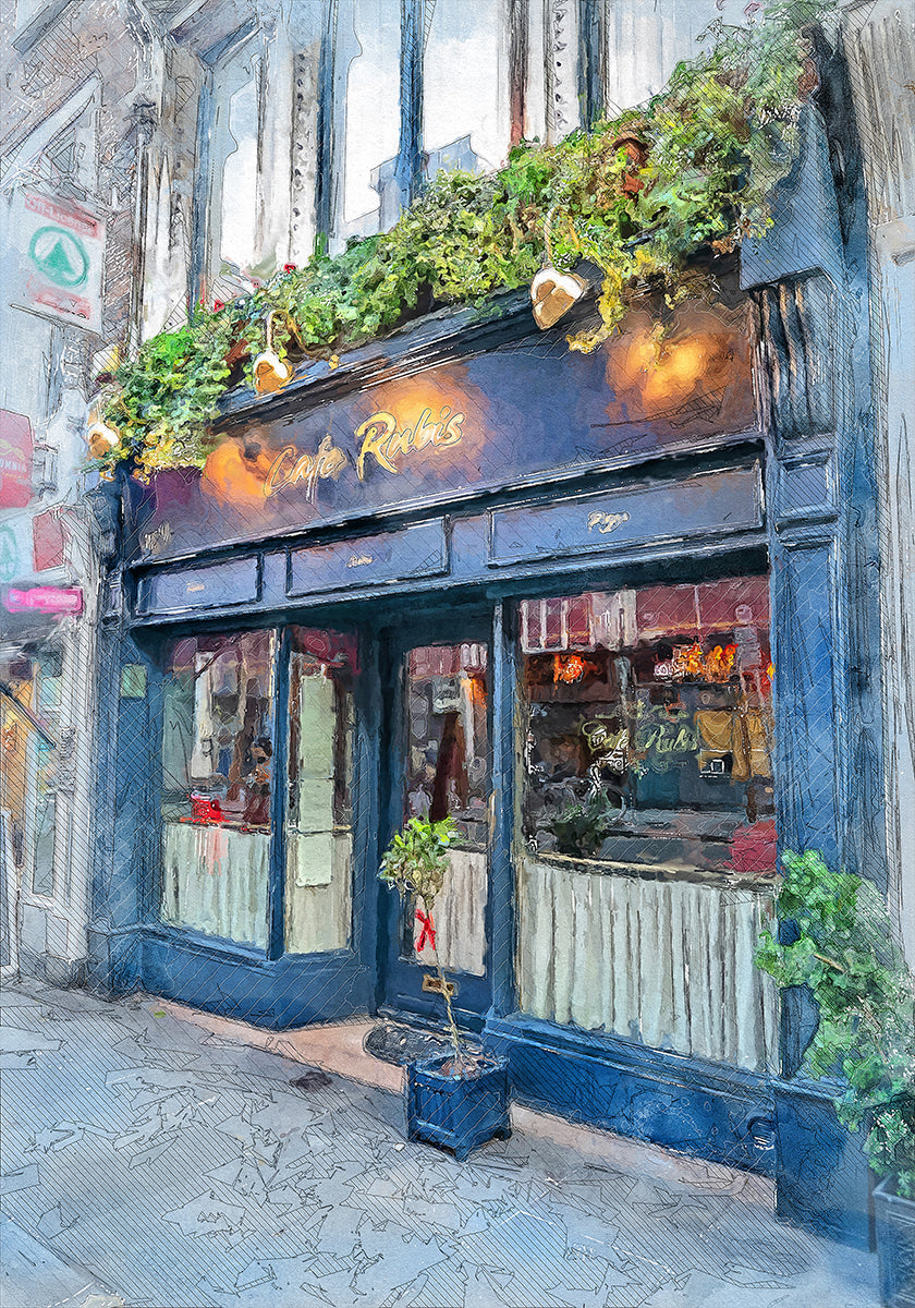 Dublin City Aquarellkunst Irland (10)