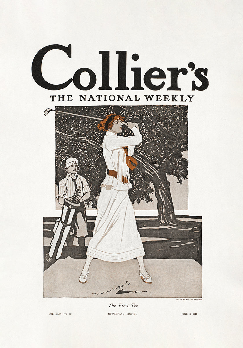 Collier's, the National Weekly, das erste Tee-Plakat (1912).