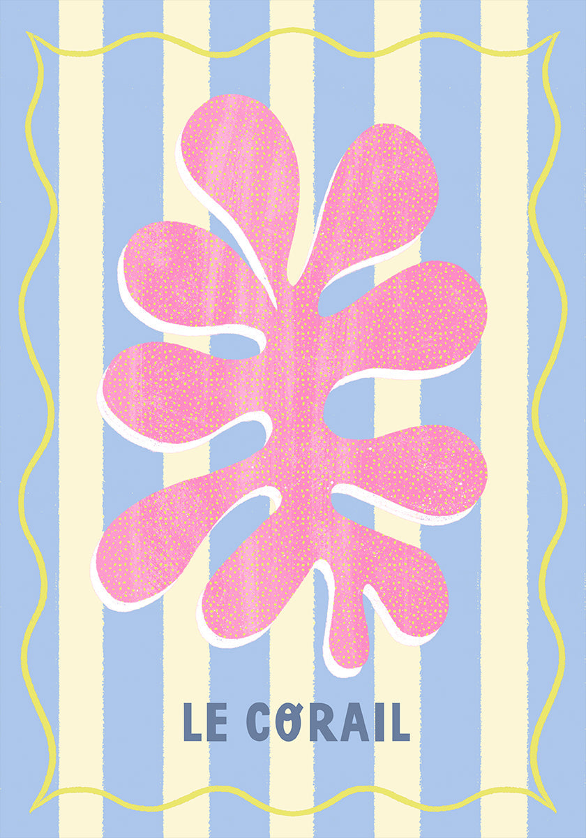 Le Corail Blau/Creme Poster