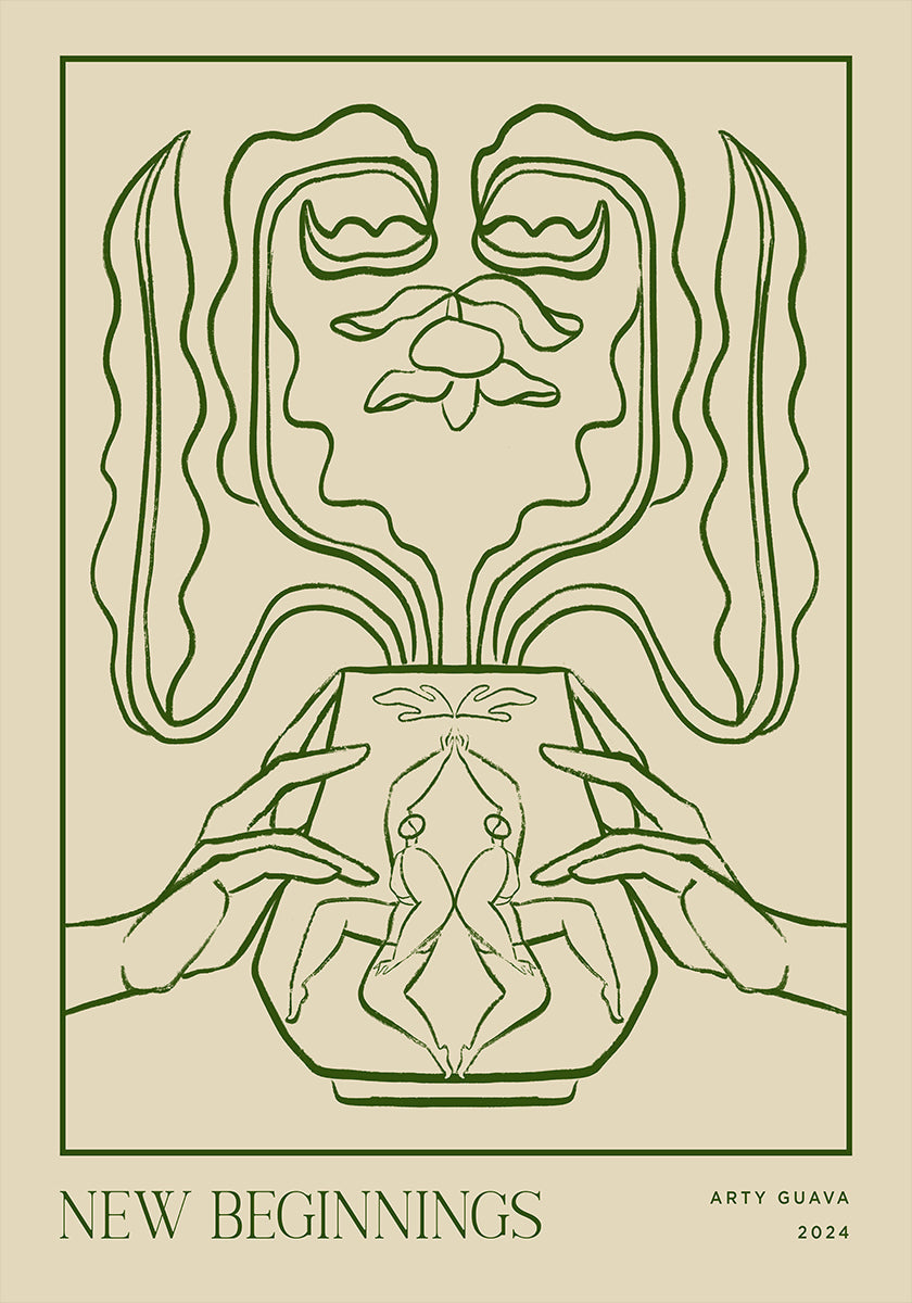 Gefäßsammlung: Neuanfänge (LineArt)