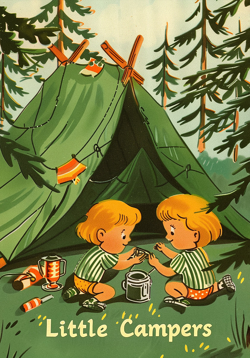 Little Campers Vintage Magazin Poster