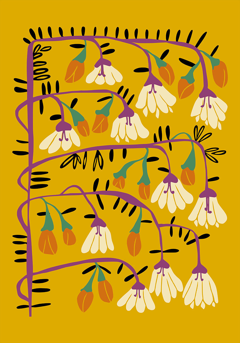 Matisse-Ausdruck, Gelassenheit, gelbes Poster