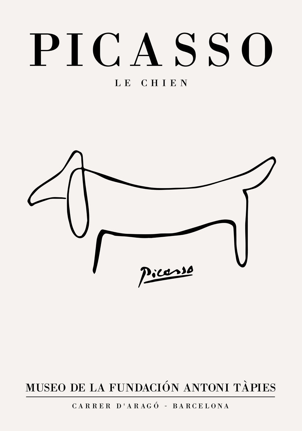 Pablo Picasso – Le Chien Poster – Posterbox.no