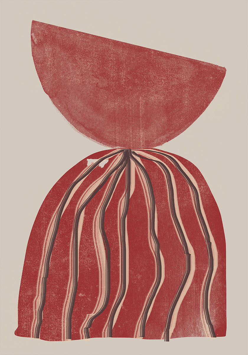 Purpurrotes Silhouette-Poster