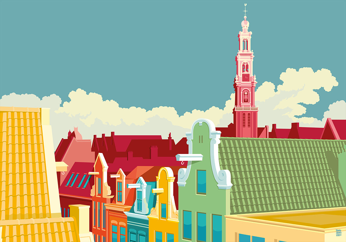 Amsterdam Jordaan Westerkerk Poster