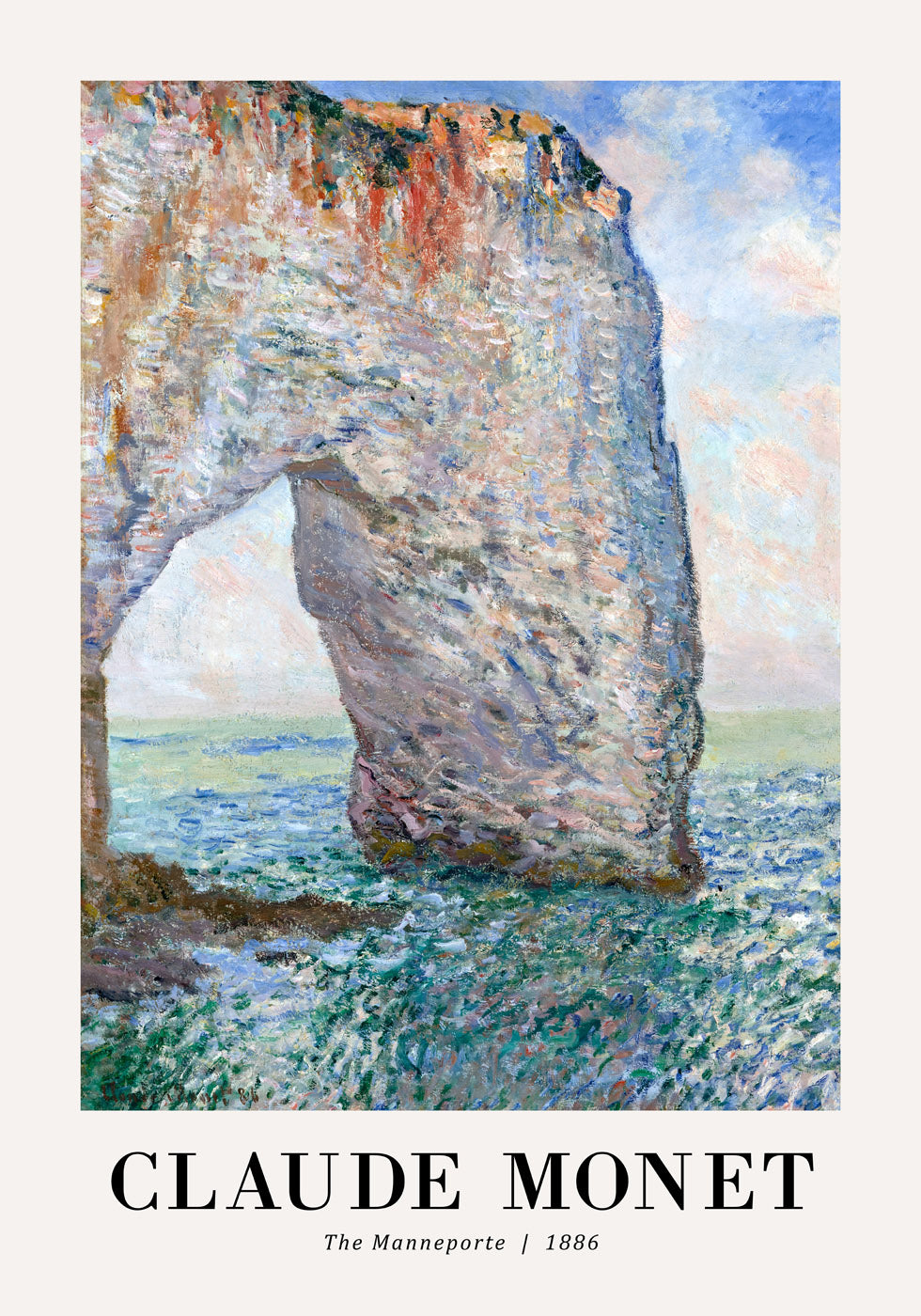 Das Manneporte 1886 Poster von Claude Monet - Posterbox.no