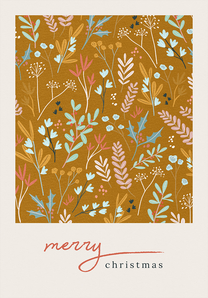 Frohe Weihnachten-Bronze-Plakat