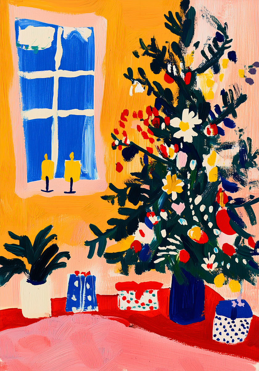 Festliches gemütliches Eckposter