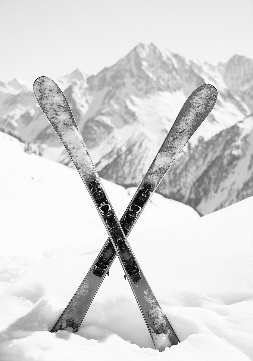 Himmel-Äpfel-Schwarz-Weiß-Poster