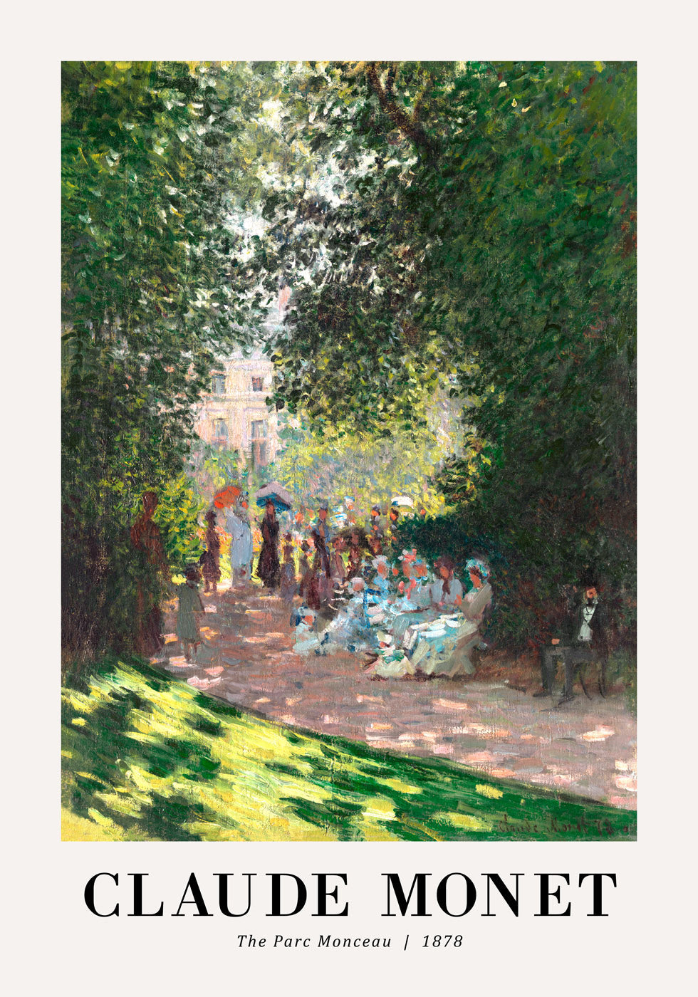 Der Parc Monceau 1878 Poster von Claude Monet - Posterbox.no