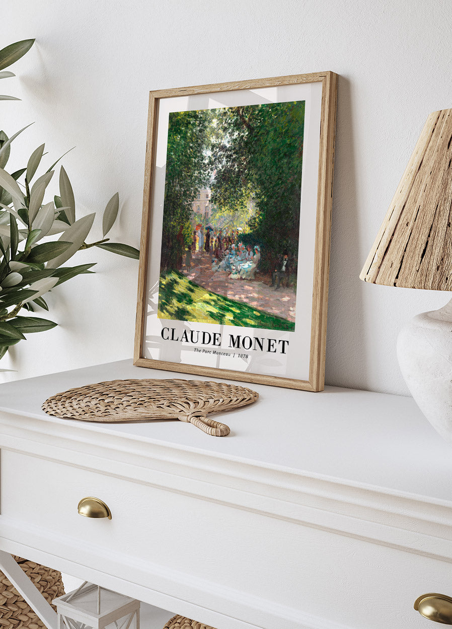 Der Parc Monceau 1878 Poster von Claude Monet - Posterbox.no