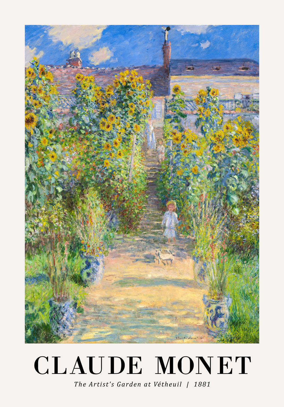Der Garten des Künstlers 1881 Poster von Claude Monet - Posterbox.no
