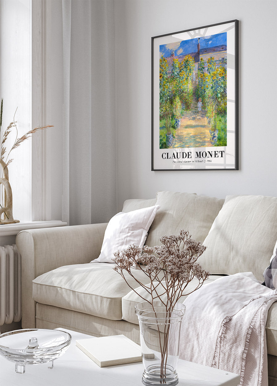 Der Garten des Künstlers 1881 Poster von Claude Monet - Posterbox.no