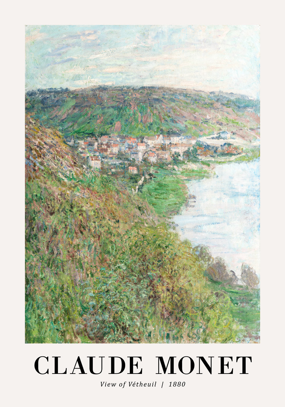 Ansicht von Vetheuil 1880 Poster von Claude Monet - Posterbox.no