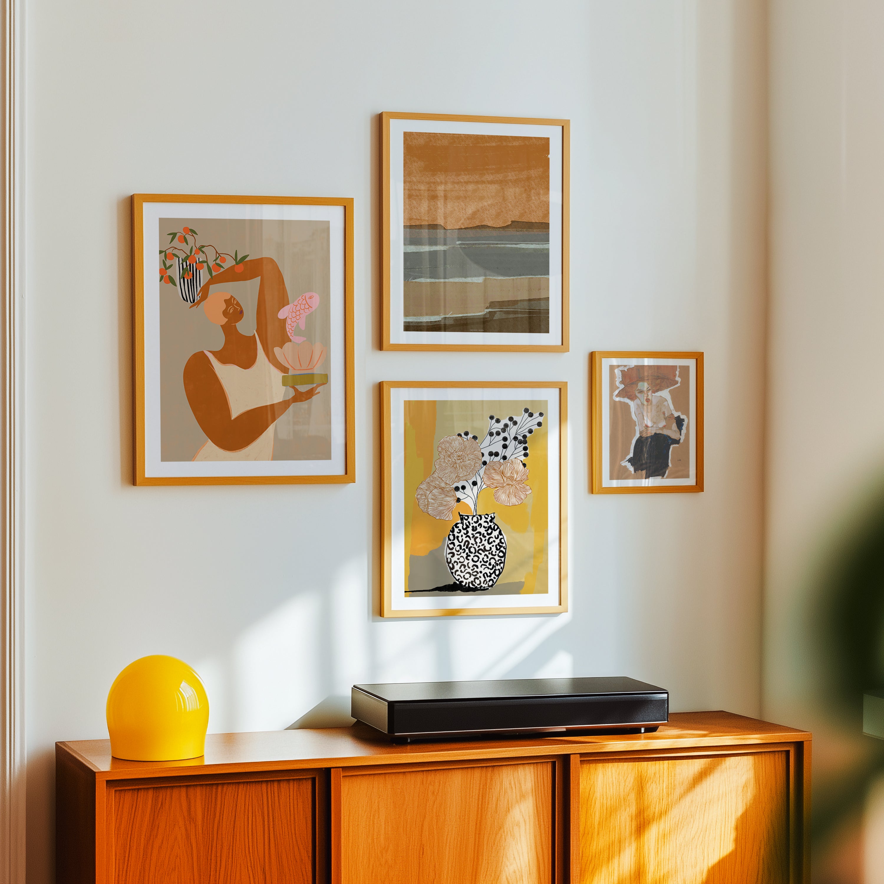 Abstraktes, modernes Galerie-Wandset-Poster