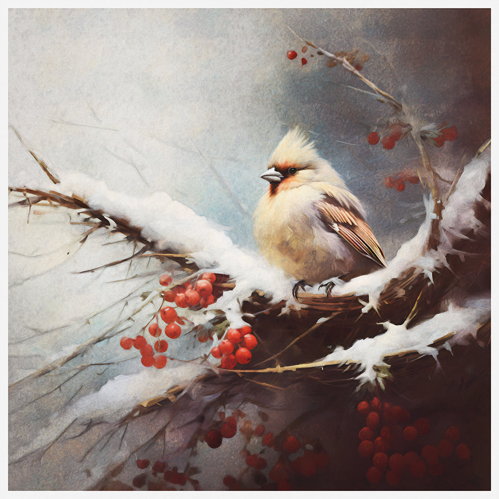 Winter- und gefiederte Barsch-Poster