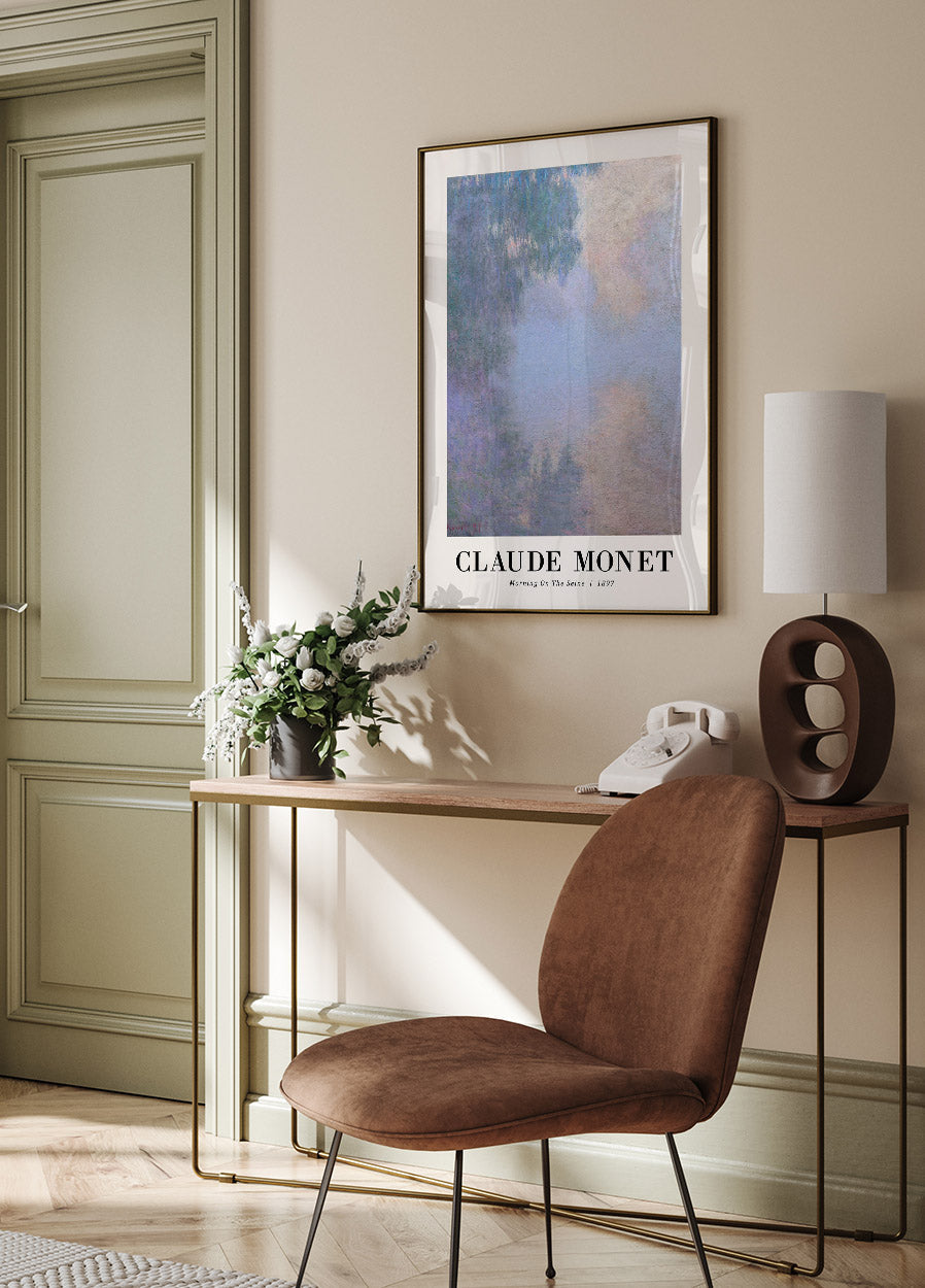 Morgen auf der Seine 1897 Poster von Claude Monet - Posterbox.no