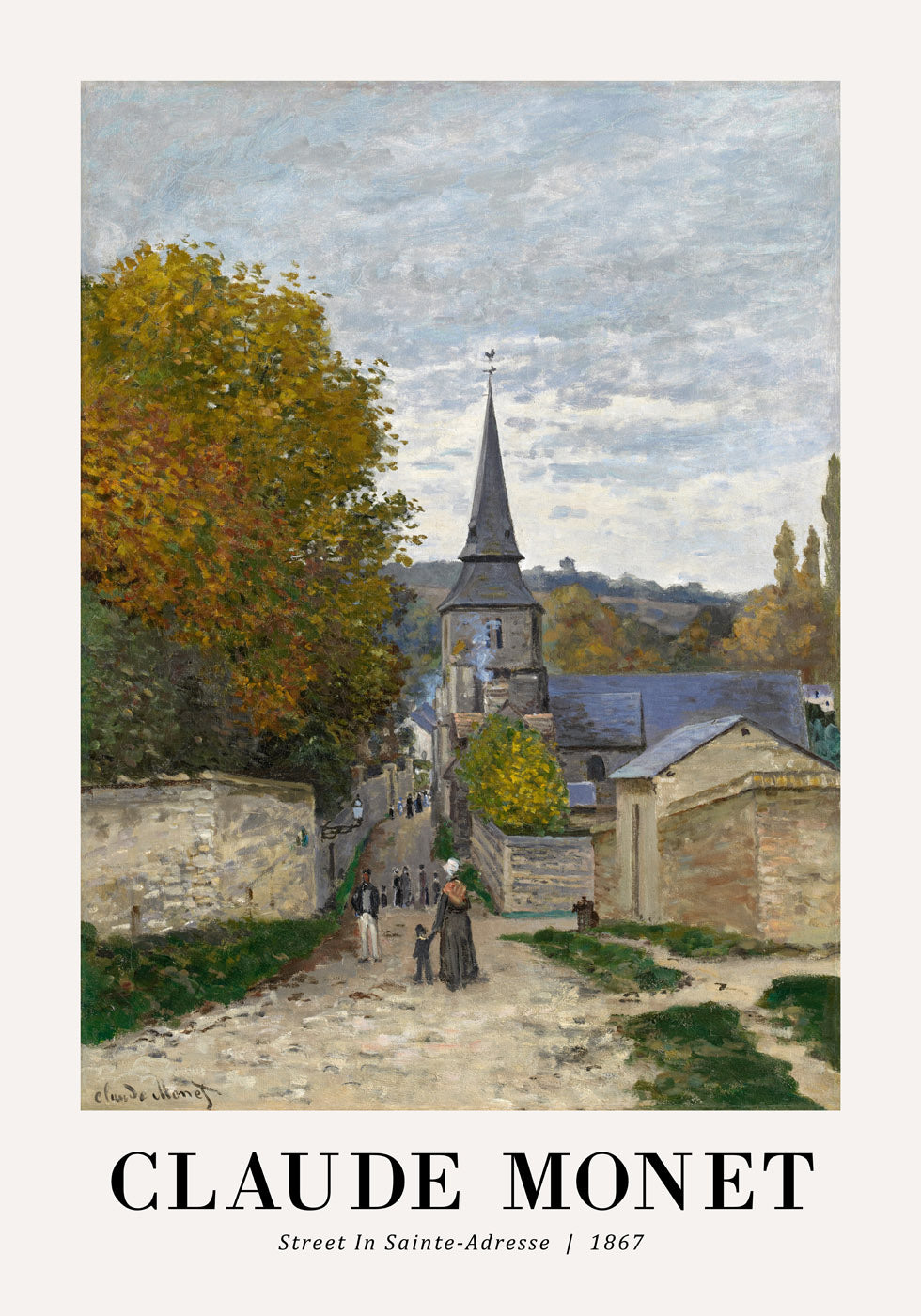 Straße in Sainte-Adresse 1867 Poster von Claude Monet - Posterbox.no