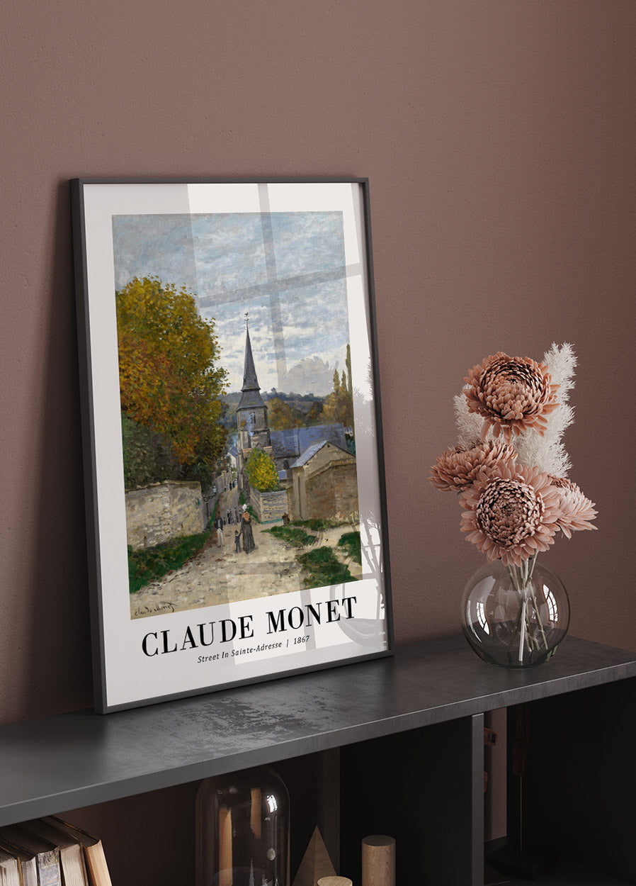 Straße in Sainte-Adresse 1867 Poster von Claude Monet - Posterbox.no