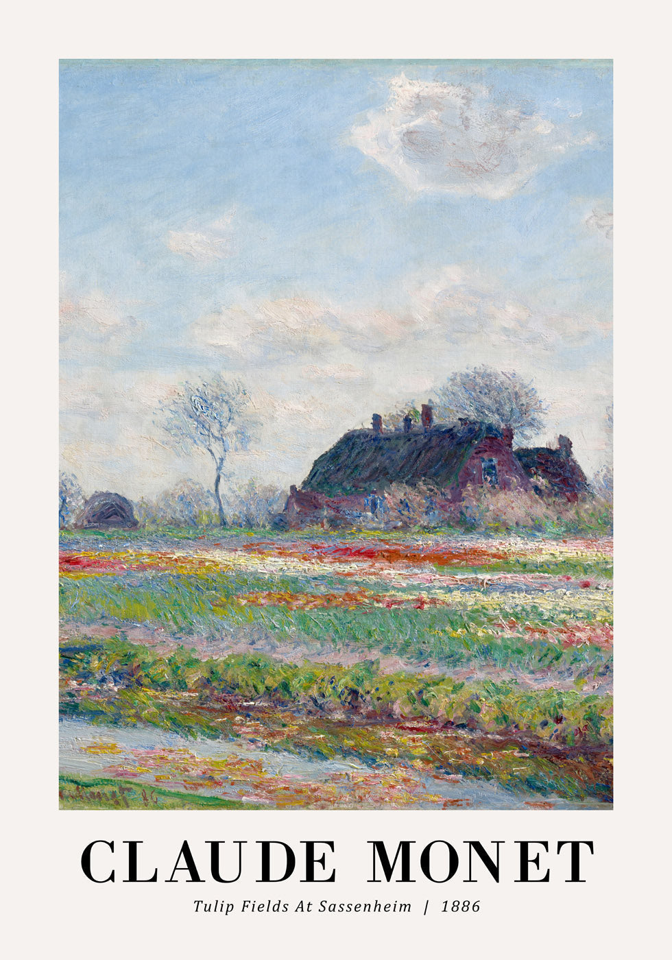 Tulpenfelder in Sassenheim 1886 Poster von Claude Monet - Posterbox.no